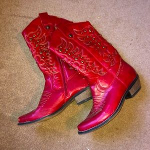 Red Cow Girl Boots